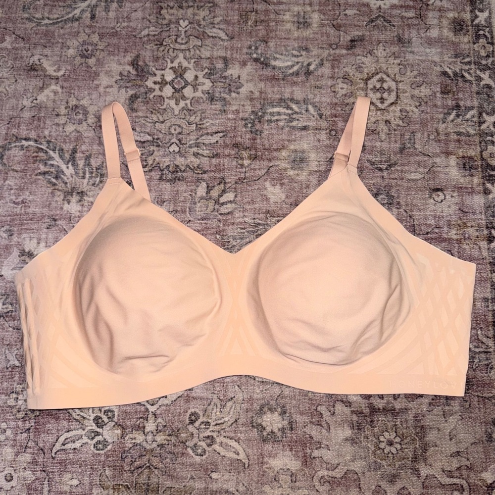 Honeylove Silhouette  Bra Sand Beige Wireless Supportive Seamless 3X 44DD 44DDD